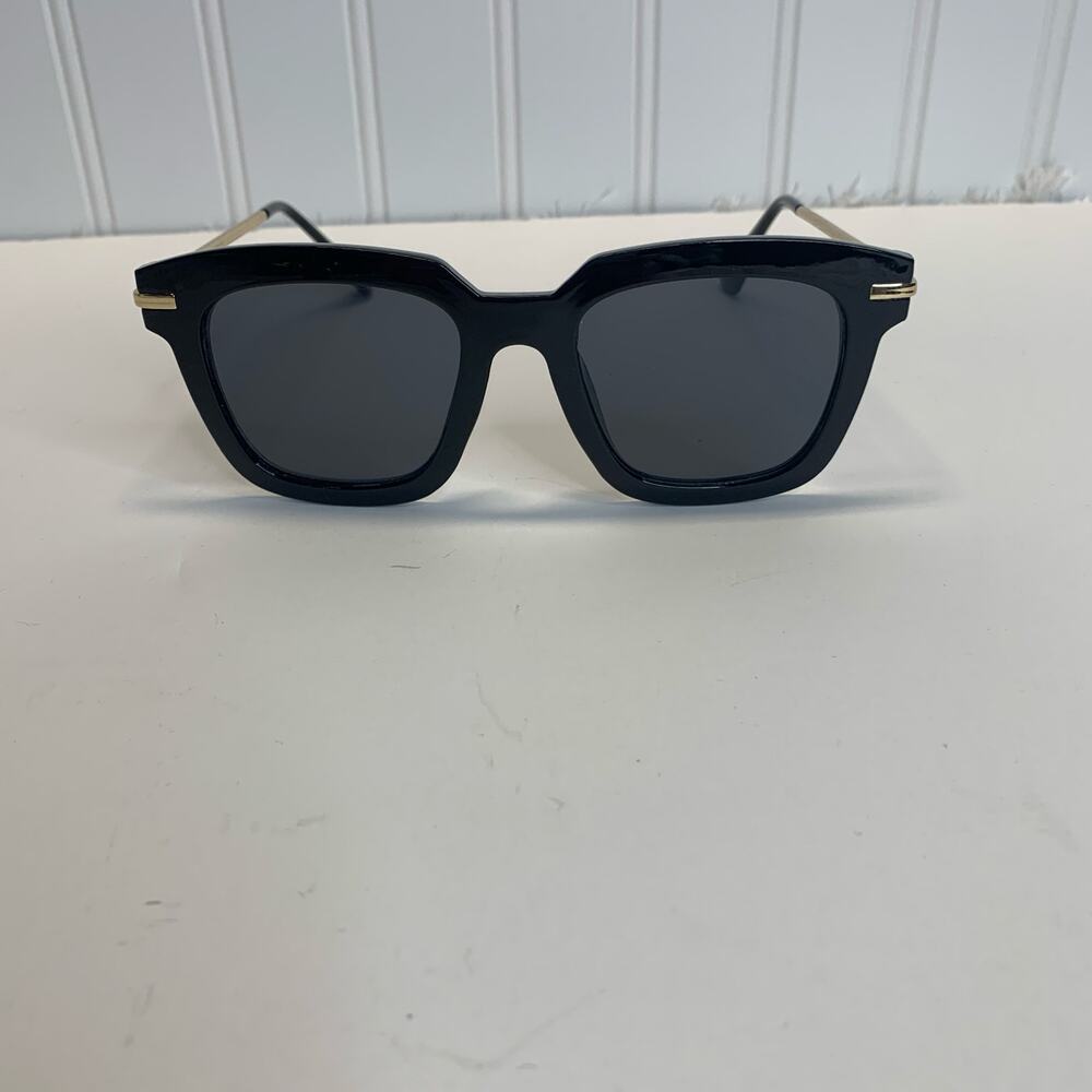 Aldo Brand Black Casual Glam Sunglasses Gold Metal
